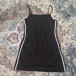 Wild Fable Black Dress with White Stripes